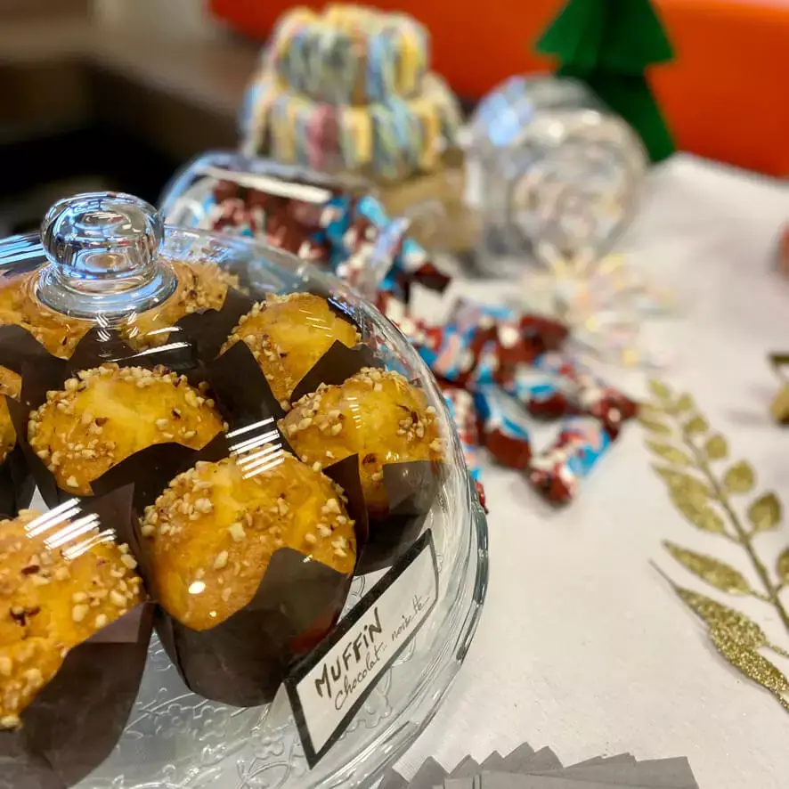 gateaux pour un site de logistique