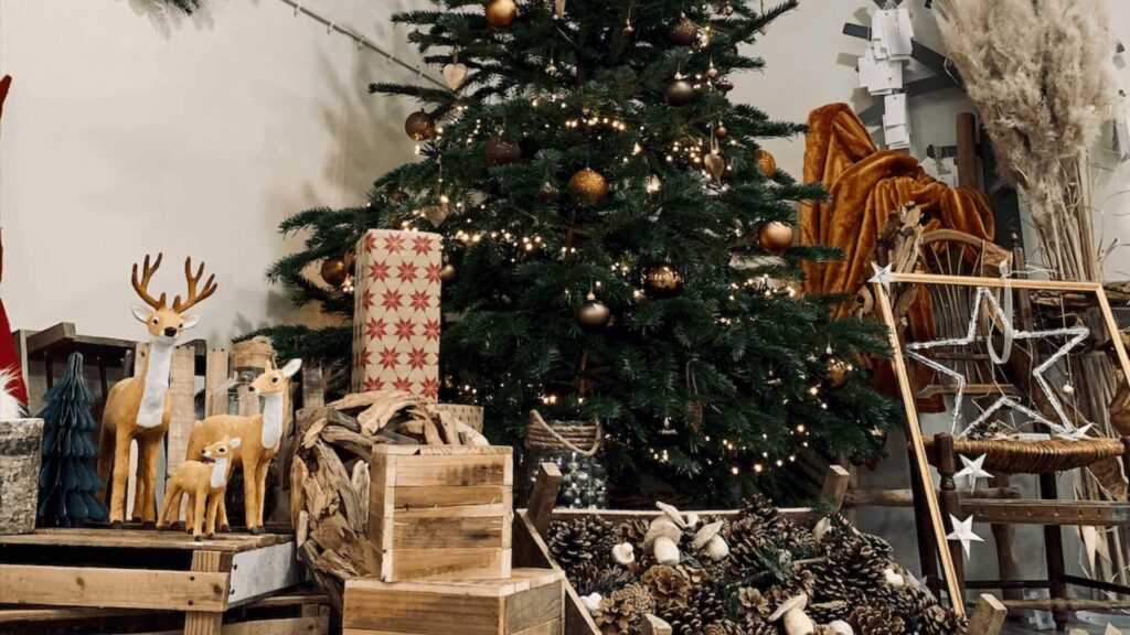 Décoration de Noël pour un site de logistique